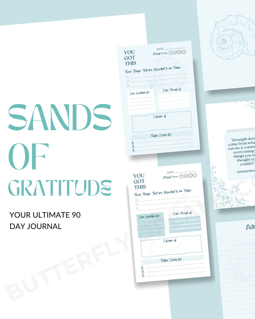 Sands of Gratitude Journal : A 90-Day Journey of Self-Discover