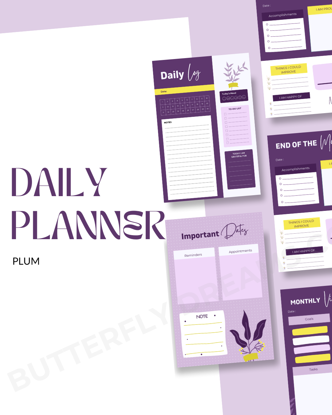 Plum Daily Planner